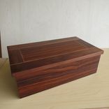Wooden Box From Rosewood, Cherry And Walnut Lined With Stingray Leather 2 small
