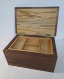 Wooden Box From Walnut And Oak With Internal Tray 2 small