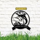 Custom Marline Sign, Personalized Sign, Metal Beach House Sign, Camp Sign 1 small