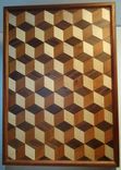 3d Tumbling Block Wall Art / Edge Grain Cutting Board 1 small