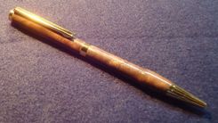 Handmade Wooden, Acrylic, Poly Resin, Or Corian Granite Slimline Twist Pen, Black Ink, Cross Refill 2 small
