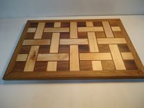3d Tumbling Block Wall Art / Edge Grain Cutting Board 3 small