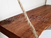 Hanging Shelf- Natural Wood- Live Edge Shelf- Big Leaf Maple- Solid Wood- Shelving- Rustic- Modern 5 small