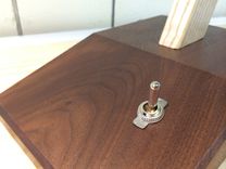 Handmade Wood Desk Lamp With Stone Counterweight 5 small