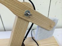 Handmade Wood Desk Lamp With Stone Counterweight 4 small