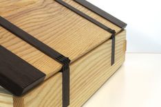 Ash And Wenge Jewelry Box With Wood Hinges 2 small