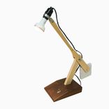 Handmade Wood Desk Lamp With Stone Counterweight 1 small