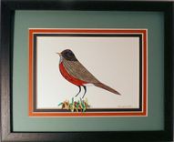 Birds - Cardinal Quilled And Framed Wall Art New Hampshire Birds 4 small