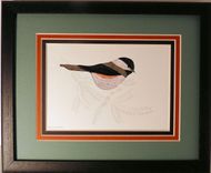 Chickadees -  Quilled And Framed Wall Art New Hampshire Chickadees 3 small