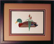 Ducks - Wood Duck Quilled And Framed Wall Art New Hampshire Ducks 3 small