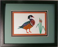Ducks - Wood Duck Quilled And Framed Wall Art New Hampshire Ducks 2 small