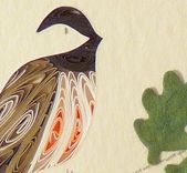 Birds - Quilled Cardinal Miniature Wall Art Framed 2 small
