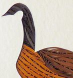 Ducks - Quilled Hooded Merganser Miniature Wall Art Framed 2 small