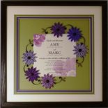 Wedding Invitation Quilled Keepsake Framed Wall Art Custom 2 small