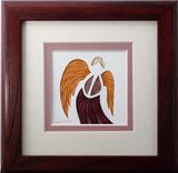 Quilled Guardian Angel Wall Art Framed 1 small