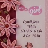 Birth Announcement Quilled Keepsake Custom Framed For The Parents 4 small