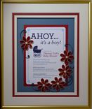 Birth Announcement Quilled Keepsake Custom Framed For The Parents 5 small