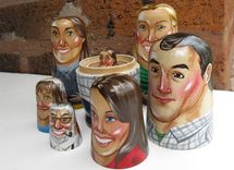 Family Nesting Doll Set 5 small