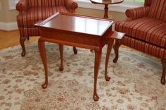 Curly Cherry Queen Anne Tea Table 2 small