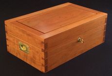 Large Jewelry Box In Cherry Wood 1 small