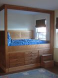 Cherry Bedroom With Home Office Built-In 3 small