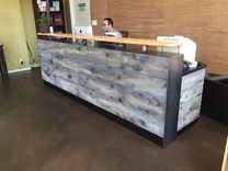 Reclaimed Distressed Wood Memphis Reception Desk 2 small
