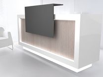 #1 Gloss White Reception Counter With Led Light 1 small