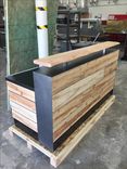 #17 Pine Reclaimed Wood Reception Desk Or Reclaimed Wood Sales Desk 4 small