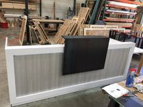 #1 Gloss White Reception Counter With Led Light 3 small