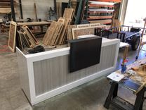 #1 Gloss White Reception Counter With Led Light 4 small