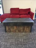 #30 Beautiful Zinc Coffee Table With Reclaimed Wood Base 2 small