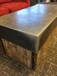 #30 Beautiful Zinc Coffee Table With Reclaimed Wood Base 3 small