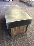 #30 Beautiful Zinc Coffee Table With Reclaimed Wood Base 4 small