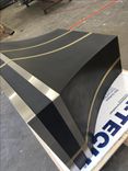 #32 Black Range Hood With Brass And Stainless Steel Straps 2 small