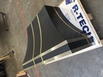 #32 Black Range Hood With Brass And Stainless Steel Straps 5 small