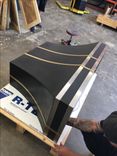 #32 Black Range Hood With Brass And Stainless Steel Straps 3 small