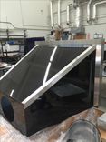 #42 Powder Finished Black Range Hood With Stainless Steel Straps 3 small
