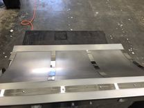 #43 Non- Directional Stainless Steel Hood With Enunciated Stainless Straps 2 small