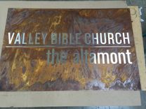 #54 Rusty Plasma Cut Sign 3 small