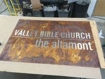 #54 Rusty Plasma Cut Sign 4 small