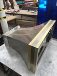 #55 Polished Crown Range Hood With Brass Straps 4 small