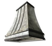 #72 Hand Crafted Mottled Zinc Range Hood 1 small