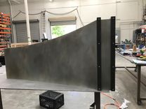 #84 Hand Crafted Mottled Zinc Range Hood 4 small