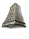 #84 Hand Crafted Mottled Zinc Range Hood 1 small