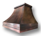 #88 Copper Range Hood With Mottled Finish And Accents 2 small