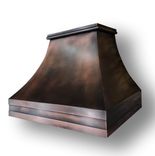 #88 Copper Range Hood With Mottled Finish And Accents 1 small