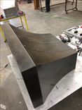 #94 Curved Angled Hood With Three Riveted Straps With Dark Patina 4 small