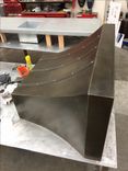 #94 Curved Angled Hood With Three Riveted Straps With Dark Patina 3 small