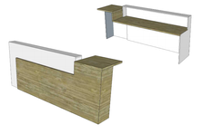 #85 Abstract Hand Crafted Custom Reception Desk And Pos 2 small