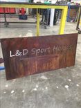 #33 Rustic Metal Sign With Stainless Steel Back Ground 1 small